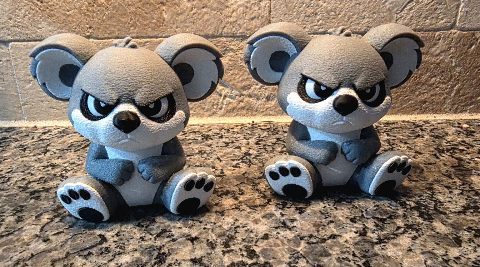 3D printed koala figures