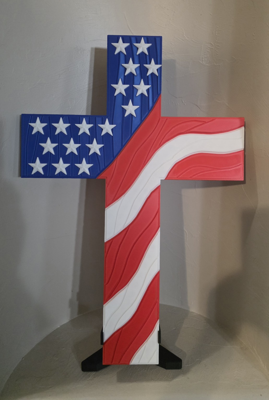 American flag cross