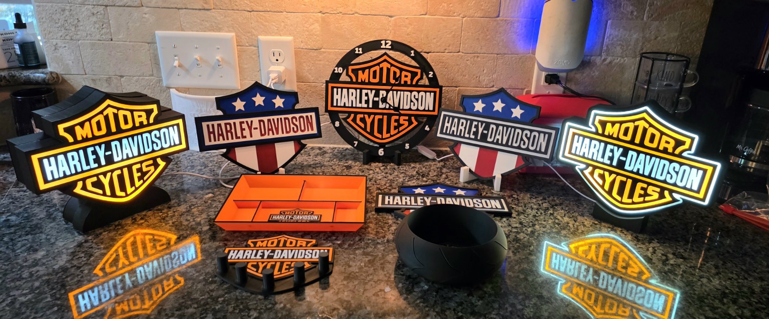 Harley-Davidson themed 3D prints